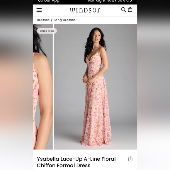 ISO Windsor Pink Floral Ysabella Dress - Picture 2 of 3